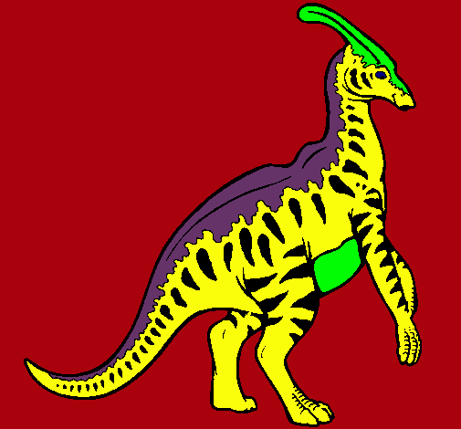 Parasaurolofus con rayas