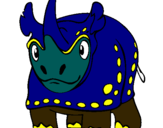 Dibujo Rinoceronte pintado por dino0