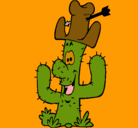 Dibujo Cactus con sombrero pintado por amalia