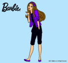 Dibujo Barbie con look casual pintado por MarLu