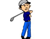 Dibujo Jugador de golf pintado por lauchispa