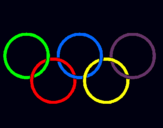 Dibujo Anillas de los juegos olimpícos pintado por mirtix