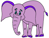 Dibujo Elefante feliz pintado por kanyma