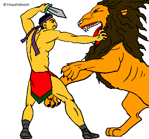 Gladiador contra león