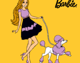 Dibujo Barbie paseando a su mascota pintado por jcjunior