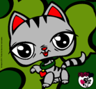 Dibujo Gatito Littlest Pet Shop pintado por Julianna40