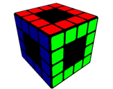 Dibujo Cubo de Rubik pintado por clauditah