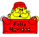 Dibujo Feliz Navidad pintado por playeras