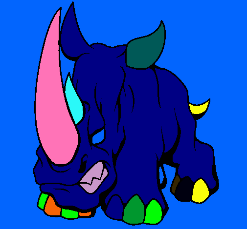 Dibujo Rinoceronte II pintado por arnauet