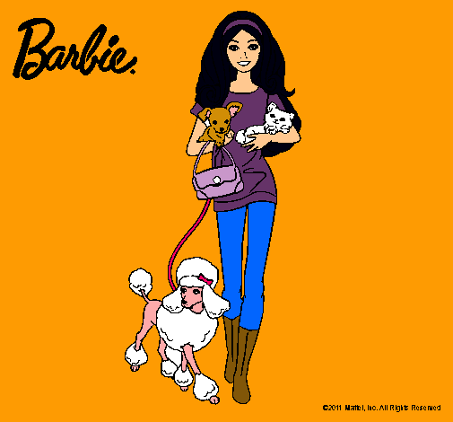 Barbie con sus mascotas