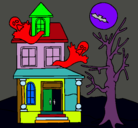 Dibujo Casa fantansma pintado por ercghklfdfrt