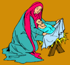 Dibujo Nacimiento del niño Jesús pintado por hytre