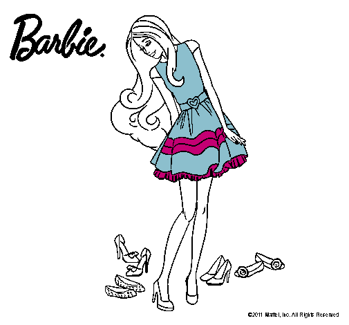 Barbie y su colección de zapatos