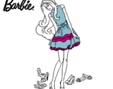 Dibujo Barbie y su colección de zapatos pintado por santiagjhjhk