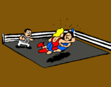 Dibujo Lucha en el ring pintado por juanes29