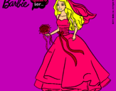 Dibujo Barbie vestida de novia pintado por TETAMETA
