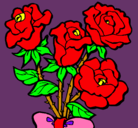 Dibujo Ramo de rosas pintado por yasmerlin