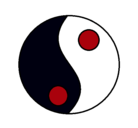 Dibujo Yin y yang pintado por isacc