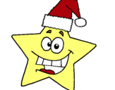 Dibujo estrella de navidad pintado por narella