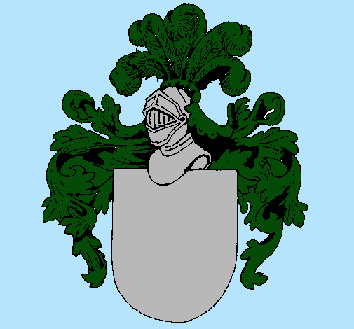 Escudo de armas y casco