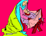 Dibujo Nacimiento del niño Jesús pintado por fatimasarahi