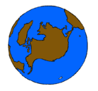 Dibujo Planeta Tierra pintado por paneta