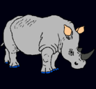 Dibujo Rinoceronte pintado por FFRA 