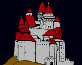 Dibujo Castillo medieval pintado por algodon