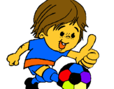 Dibujo Chico jugando a fútbol pintado por Payito90