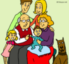 Dibujo Familia pintado por agustina