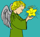 Dibujo Ángel y estrella pintado por huuhugyfuthu