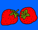 Dibujo fresas pintado por dietetica