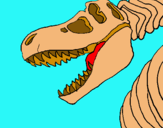 Dibujo Esqueleto tiranosaurio rex pintado por ceygonpri