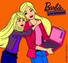 Dibujo El nuevo portátil de Barbie pintado por chayma4