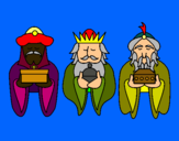 Dibujo Los Reyes Magos 4 pintado por Clawdeenwolf