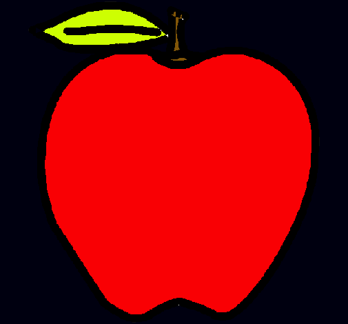 Dibujo manzana pintado por edliana25