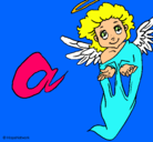 Dibujo Ángel pintado por souza