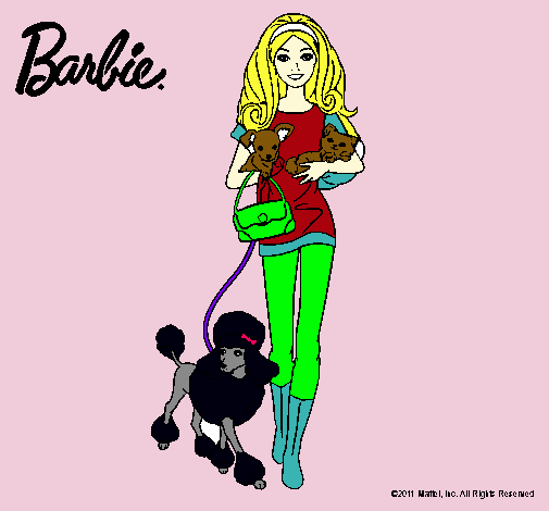 Barbie con sus mascotas