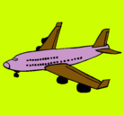 Dibujo Avión de pasajeros pintado por nenamia