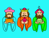 Dibujo Los Reyes Magos 4 pintado por guardar