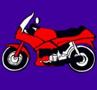 Dibujo Motocicleta pintado por monosilabas