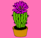 Dibujo Cactus con flor pintado por aventura