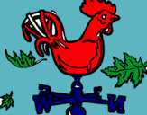 Dibujo Veletas y gallo pintado por emery
