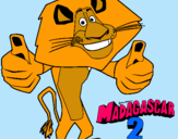 Dibujo Madagascar 2 Alex pintado por tigresoooooo