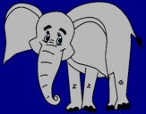 Dibujo Elefante feliz pintado por totis