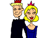 Dibujo Príncipe y princesa pintado por kioma