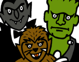 Dibujo Personajes Halloween pintado por isaag