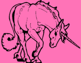 Dibujo Unicornio bravo pintado por natillas