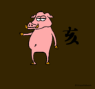 Dibujo Cerdo  pintado por morgana20