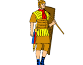 Dibujo Soldado romano pintado por maxio